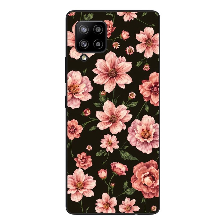 Husa compatibila cu Samsung Galaxy A42 5G Silicon Gel Tpu Model Pink Spring Flowers