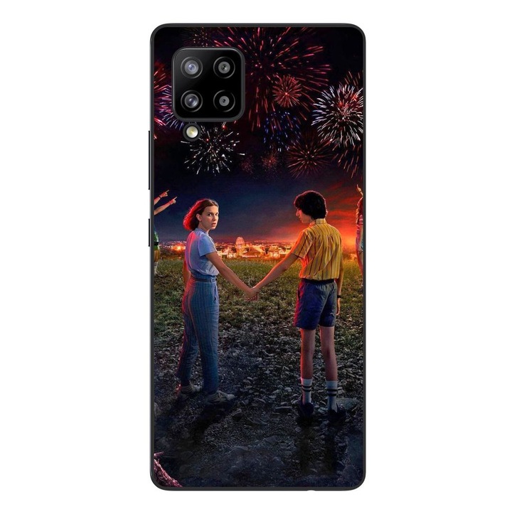 Husa compatibila cu Samsung Galaxy A42 5G Silicon Gel Tpu Model Stranger Things Fireworks