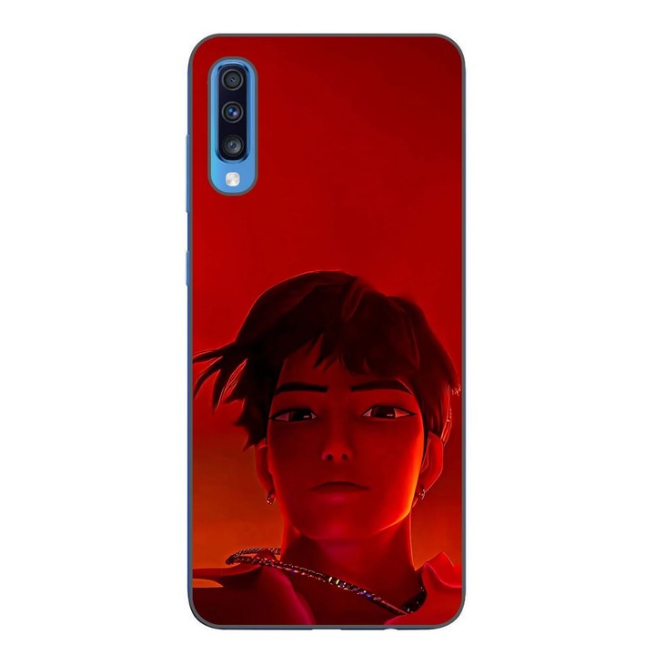 Husa compatibila cu Samsung Galaxy A70 Silicon Gel Tpu Model KPop Demon Hunters Jinu Red
