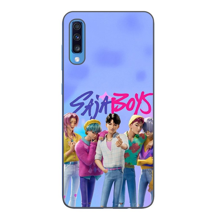 Husa compatibila cu Samsung Galaxy A70 Silicon Gel Tpu Model KPop Demon Hunters Saja Boys
