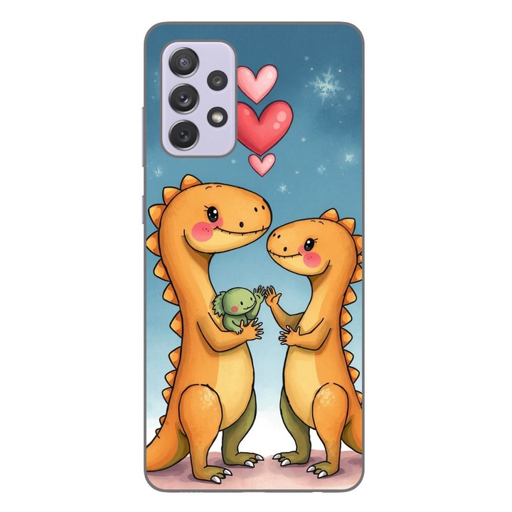 Husa compatibila cu Samsung Galaxy A72 5G Silicon Gel Tpu Model Dino Cute Family