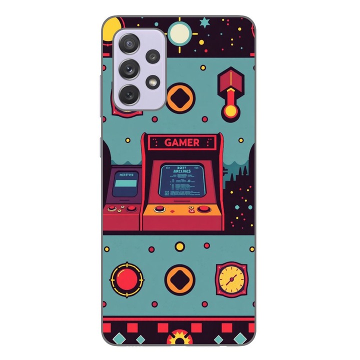 Husa compatibila cu Samsung Galaxy A72 5G Silicon Gel Tpu Model Gamer Arcade Room