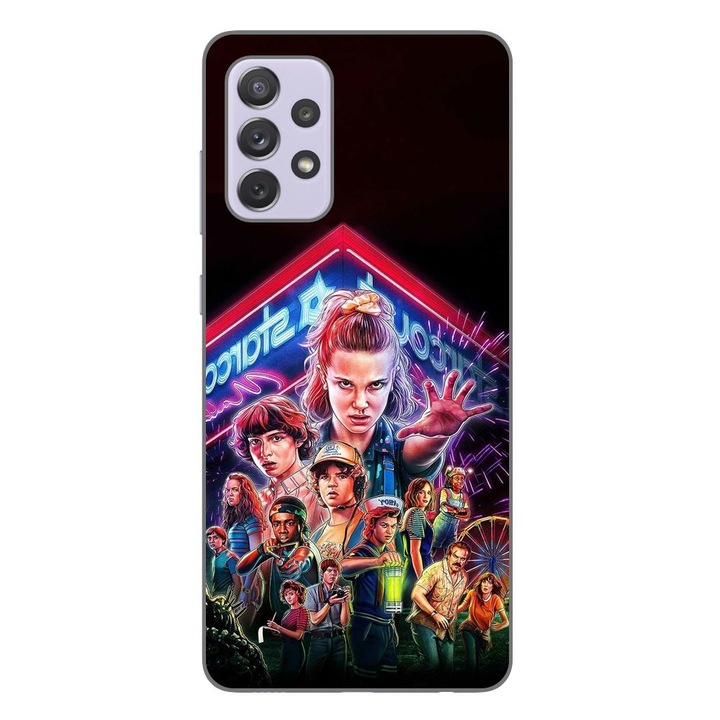Husa compatibila cu Samsung Galaxy A72 5G Silicon Gel Tpu Model Stranger Things All Team