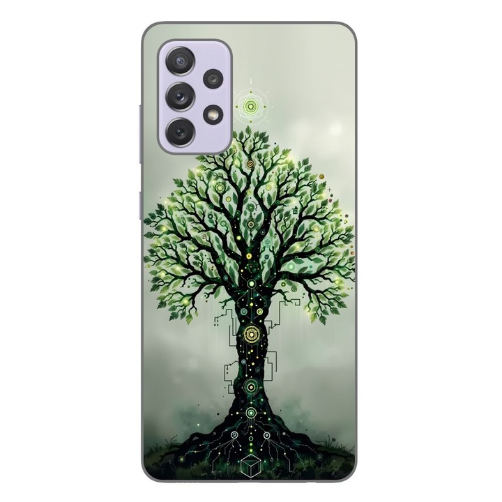 Husa compatibila cu Samsung Galaxy A72 5G Silicon Gel Tpu Model Mystical Tree