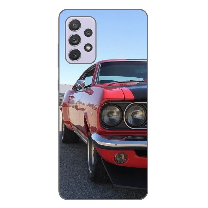 Husa compatibila cu Samsung Galaxy A72 5G Silicon Gel Tpu Model Red Muscle Car
