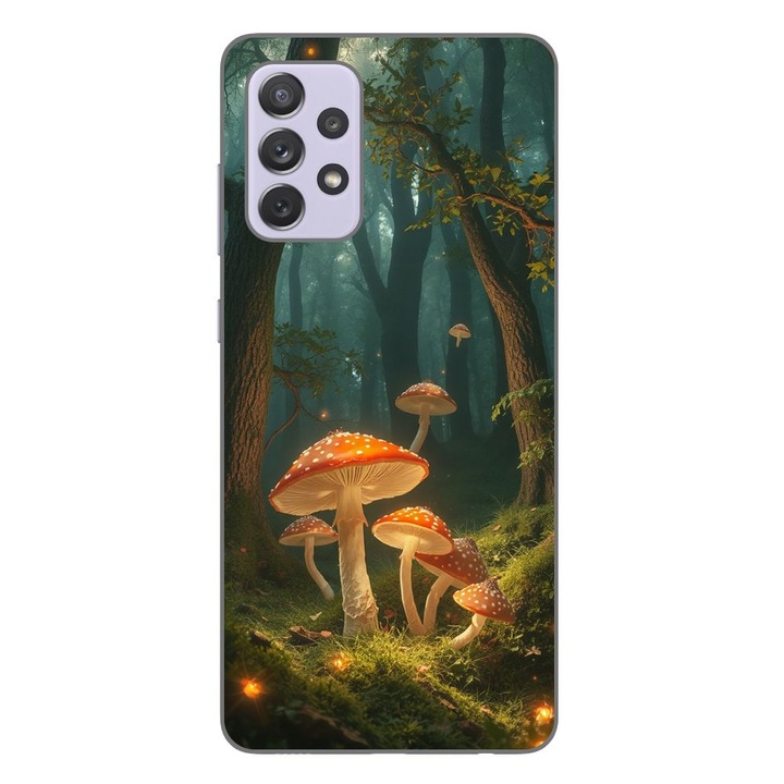 Husa compatibila cu Samsung Galaxy A72 5G Silicon Gel Tpu Model Glowing Magical Mushrooms