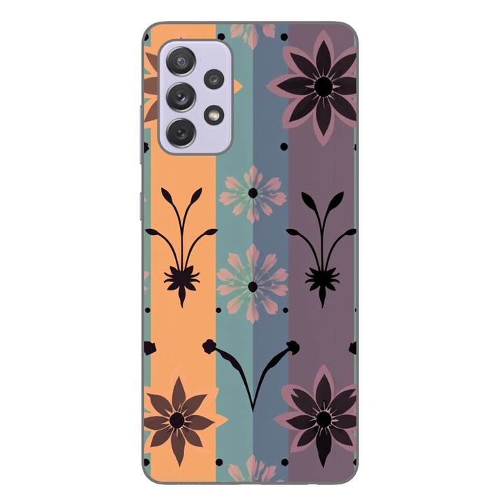 Husa compatibila cu Samsung Galaxy A72 5G Silicon Gel Tpu Model Vintage Decal Flower