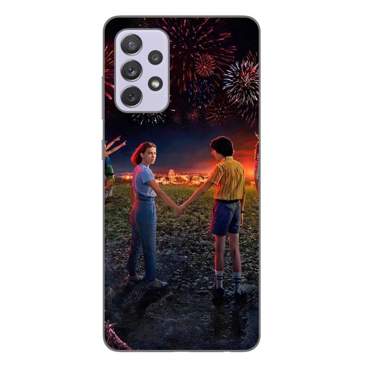 Husa compatibila cu Samsung Galaxy A72 5G Silicon Gel Tpu Model Stranger Things Fireworks