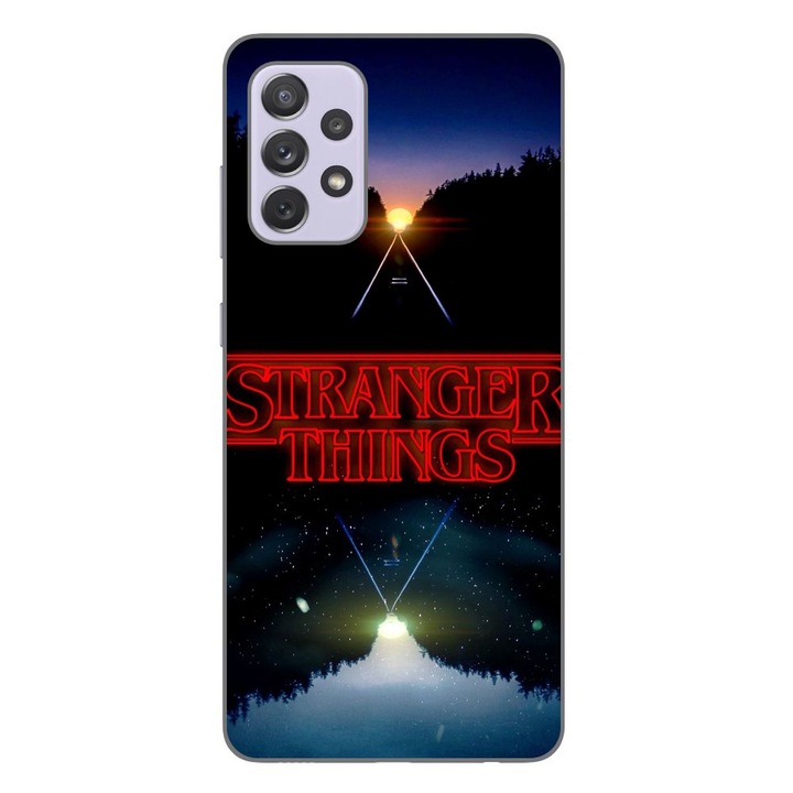 Husa compatibila cu Samsung Galaxy A72 5G Silicon Gel Tpu Model Stranger Things Sunset