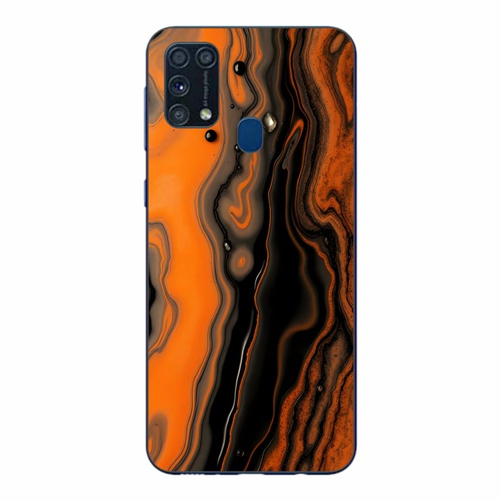 Husa compatibila cu Samsung Galaxy M21S, M31 Silicon Gel Tpu Model Metallic Lava Flow Pattern