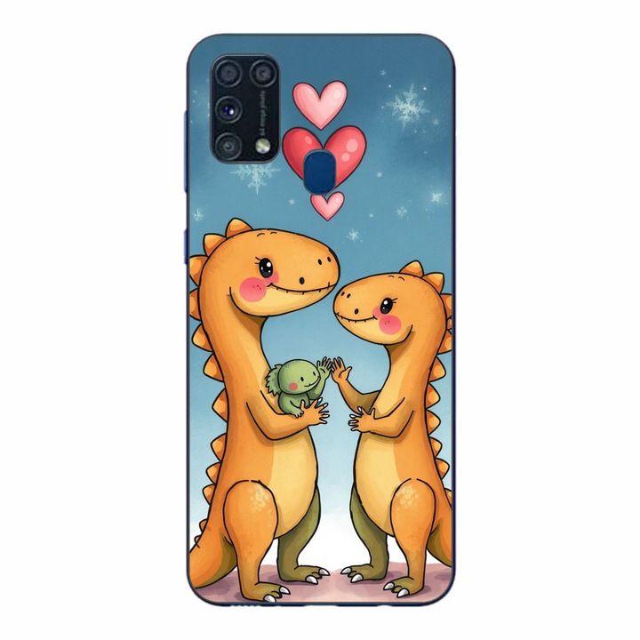 Husa compatibila cu Samsung Galaxy M21S, M31 Silicon Gel Tpu Model Dino Cute Family
