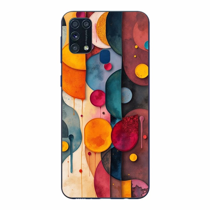 Husa compatibila cu Samsung Galaxy M21S, M31 Silicon Gel Tpu Model Abstract Shapes and Colors