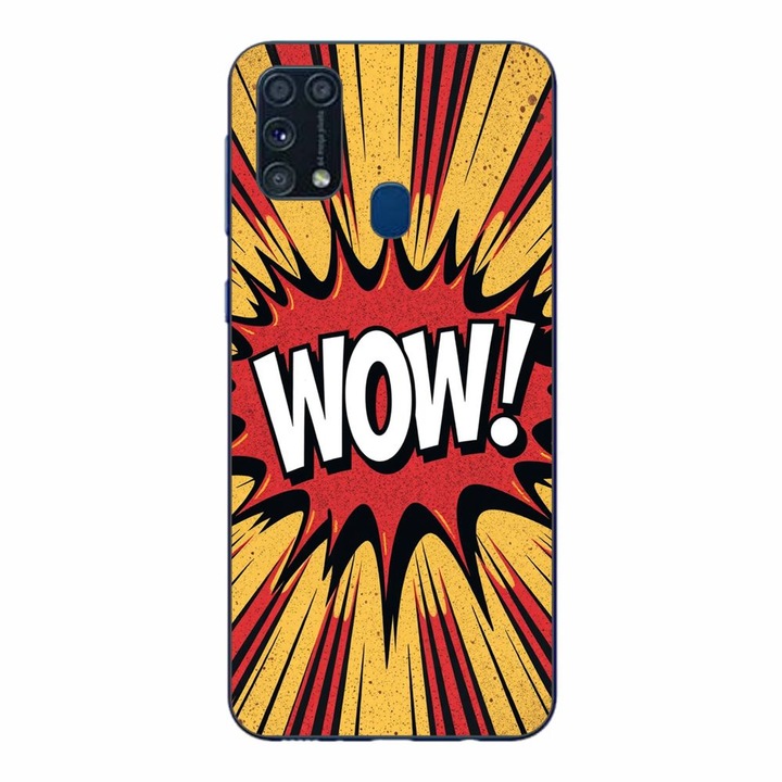 Husa compatibila cu Samsung Galaxy M21S, M31 Silicon Gel Tpu Model Comic Book WOW Text