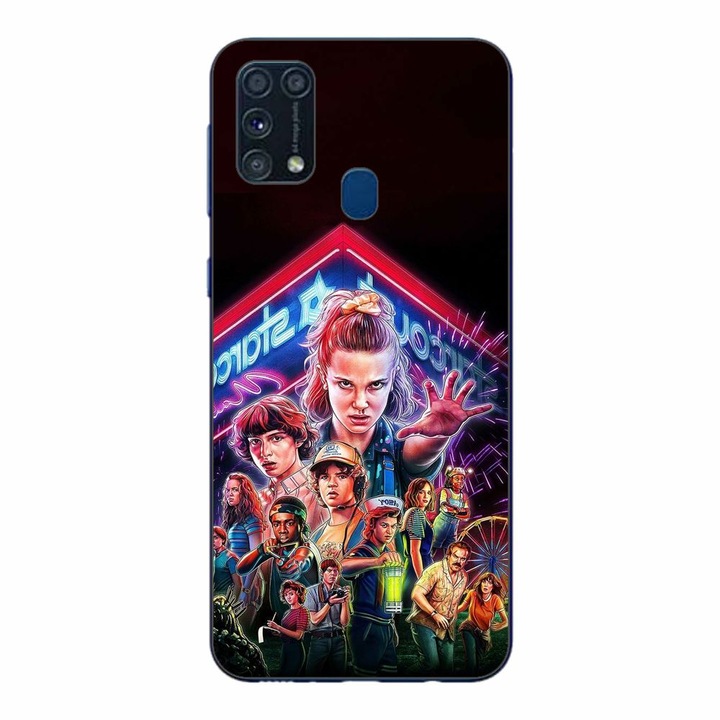 Husa compatibila cu Samsung Galaxy M21S, M31 Silicon Gel Tpu Model Stranger Things All Team