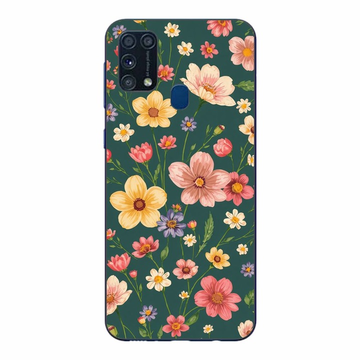 Husa compatibila cu Samsung Galaxy M21S, M31 Silicon Gel Tpu Model Vintage Spring Flowers