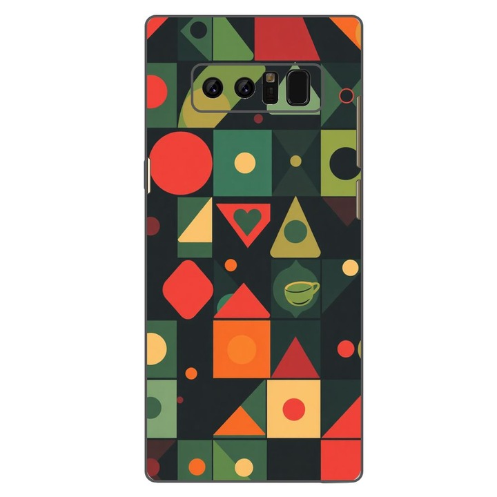 Husa compatibila cu Samsung Galaxy Note 8 Silicon Gel Tpu Model Retro Shapes