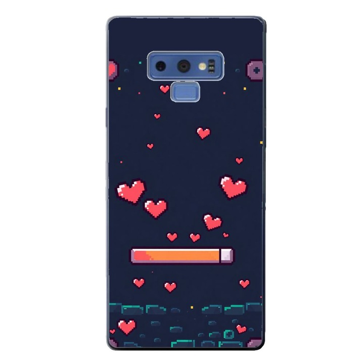 Husa compatibila cu Samsung Galaxy Note 9 Silicon Gel Tpu Model Pixelated Healthbar
