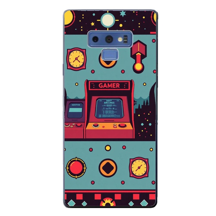 Husa compatibila cu Samsung Galaxy Note 9 Silicon Gel Tpu Model Gamer Arcade Room