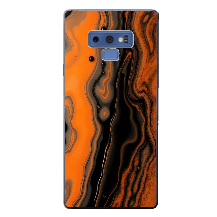 Husa compatibila cu Samsung Galaxy Note 9 Silicon Gel Tpu Model Metallic Lava Flow Pattern