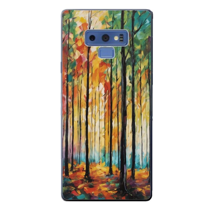 Husa compatibila cu Samsung Galaxy Note 9 Silicon Gel Tpu Model Colored Forest Art