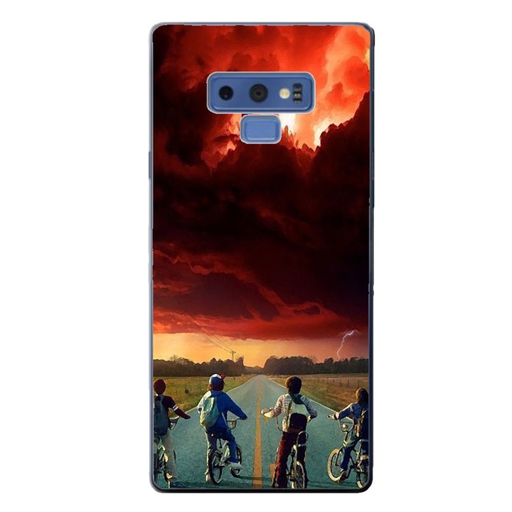 Husa compatibila cu Samsung Galaxy Note 9 Silicon Gel Tpu Model Stranger Things Red Sky