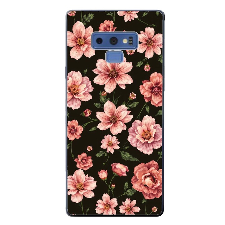Husa compatibila cu Samsung Galaxy Note 9 Silicon Gel Tpu Model Pink Spring Flowers