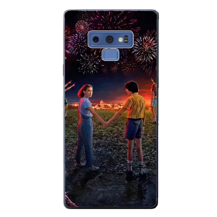 Husa compatibila cu Samsung Galaxy Note 9 Silicon Gel Tpu Model Stranger Things Fireworks