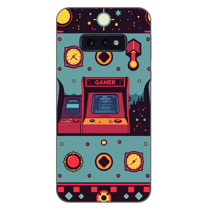 Husa compatibila cu Samsung Galaxy S10e Silicon Gel Tpu Model Gamer Arcade Room