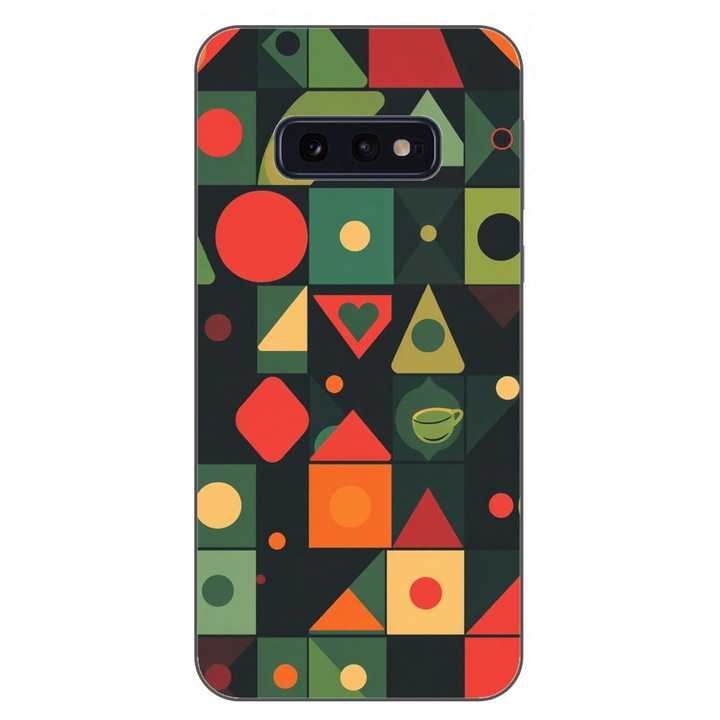 Husa compatibila cu Samsung Galaxy S10e Silicon Gel Tpu Model Retro Shapes