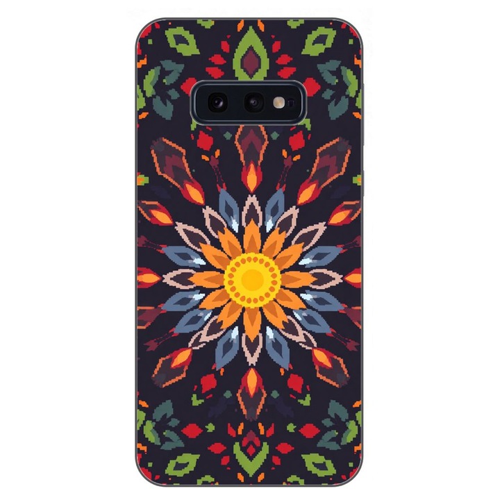 Husa compatibila cu Samsung Galaxy S10e Silicon Gel Tpu Model Pixel Art Sun Mistery