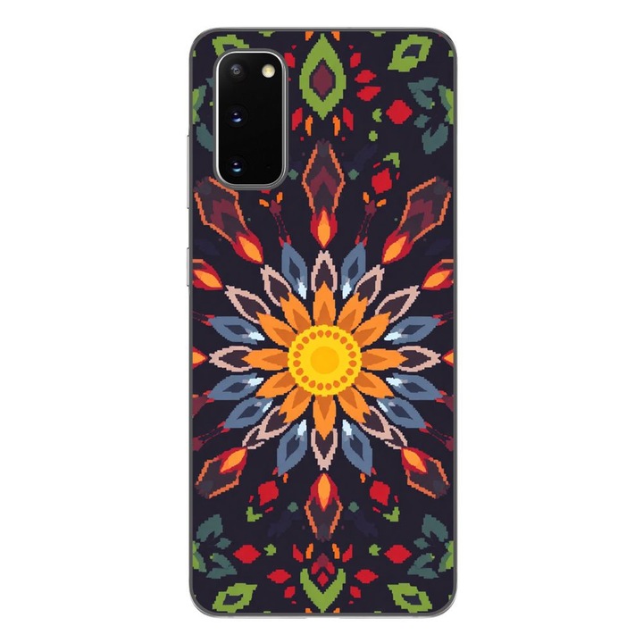 Husa compatibila cu Samsung Galaxy S20 Silicon Gel Tpu Model Pixel Art Sun Mistery