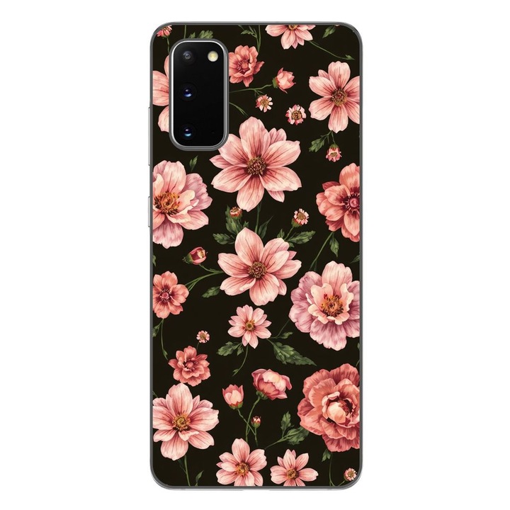 Husa compatibila cu Samsung Galaxy S20 Silicon Gel Tpu Model Pink Spring Flowers