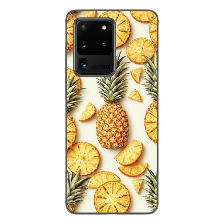 Husa compatibila cu Samsung Galaxy S20 Ultra Silicon Gel Tpu Model Juicy Pineapple