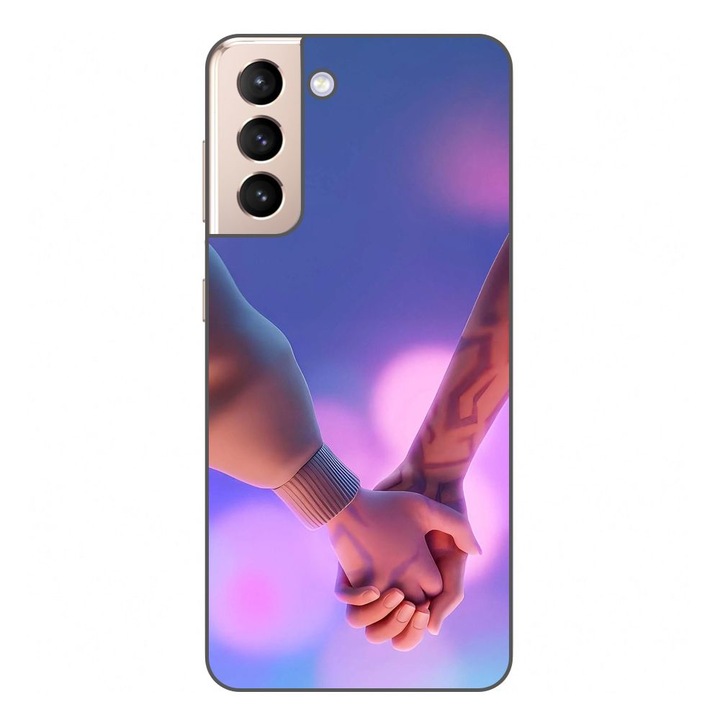 Husa compatibila cu Samsung Galaxy S21 FE Silicon Gel Tpu Model KPop Demon Hunters Couples Hands