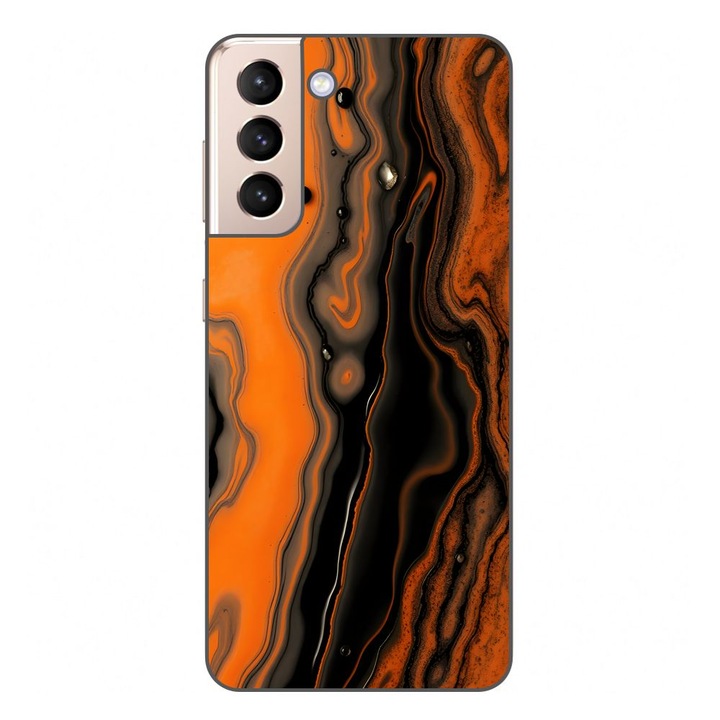 Husa compatibila cu Samsung Galaxy S21 FE Silicon Gel Tpu Model Metallic Lava Flow Pattern