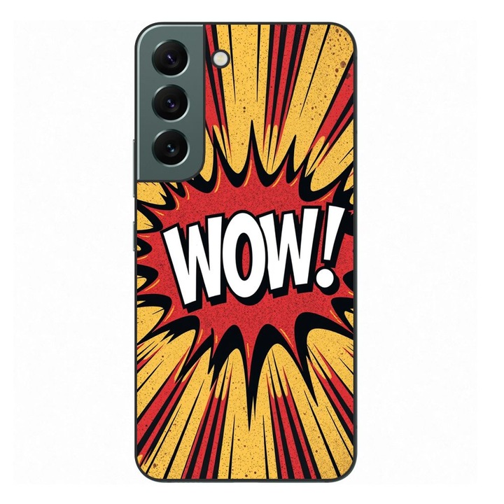 Husa compatibila cu Samsung Galaxy S22+ Plus Silicon Gel Tpu Model Comic Book WOW Text