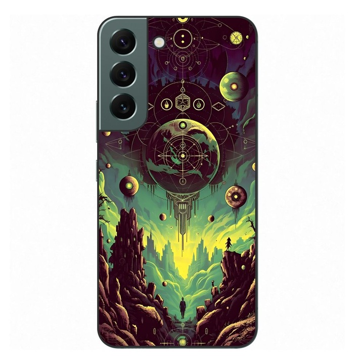 Husa compatibila cu Samsung Galaxy S22+ Plus Silicon Gel Tpu Model Mystical Planet