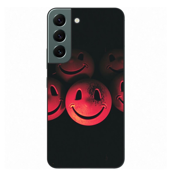 Husa compatibila cu Samsung Galaxy S22+ Plus Silicon Gel Tpu Model Grungy Smiley Faces