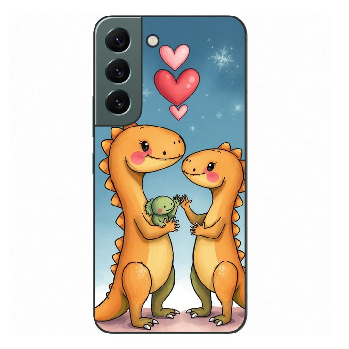 Husa compatibila cu Samsung Galaxy S22+ Plus Silicon Gel Tpu Model Dino Cute Family