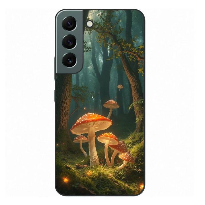 Husa compatibila cu Samsung Galaxy S22+ Plus Silicon Gel Tpu Model Glowing Magical Mushrooms