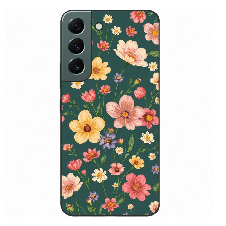 Husa compatibila cu Samsung Galaxy S22+ Plus Silicon Gel Tpu Model Vintage Spring Flowers