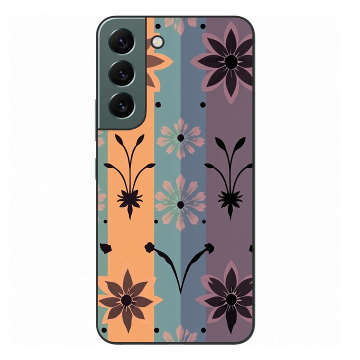 Husa compatibila cu Samsung Galaxy S22+ Plus Silicon Gel Tpu Model Vintage Decal Flower