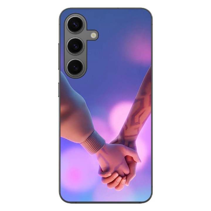 Husa compatibila cu Samsung Galaxy S24 Silicon Gel Tpu Model KPop Demon Hunters Couples Hands