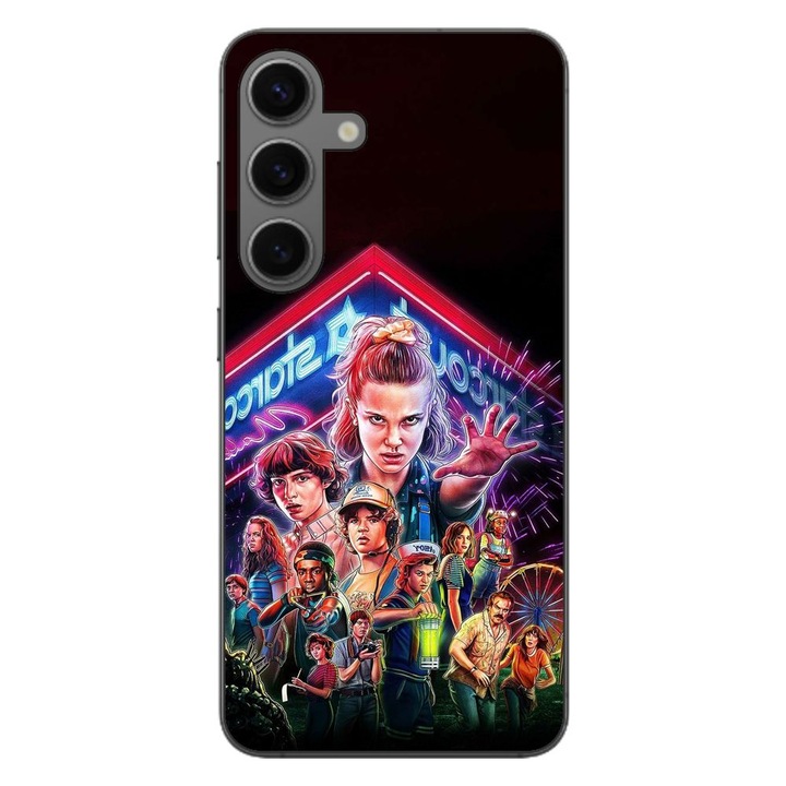 Husa compatibila cu Samsung Galaxy S24 FE Silicon Gel Tpu Model Stranger Things All Team
