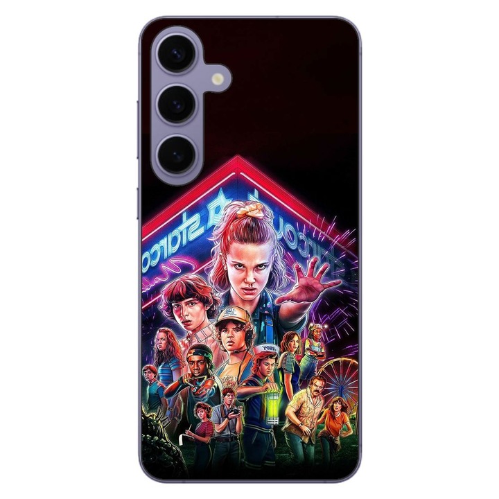 Husa compatibila cu Samsung Galaxy S24 Plus Silicon Gel Tpu Model Stranger Things All Team