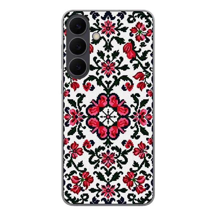 Husa compatibila cu Samsung Galaxy S25 FE Silicon Gel Tpu Model Traditional Knit Design