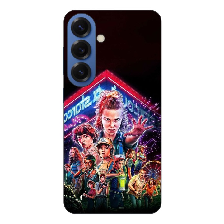 Husa compatibila cu Samsung Galaxy S25 Silicon Gel Tpu Model Stranger Things All Team