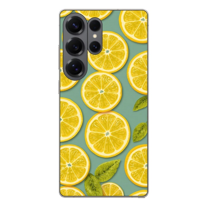 Husa compatibila cu Samsung Galaxy S25 Ultra Silicon Gel Tpu Model Summer Lemon Slices