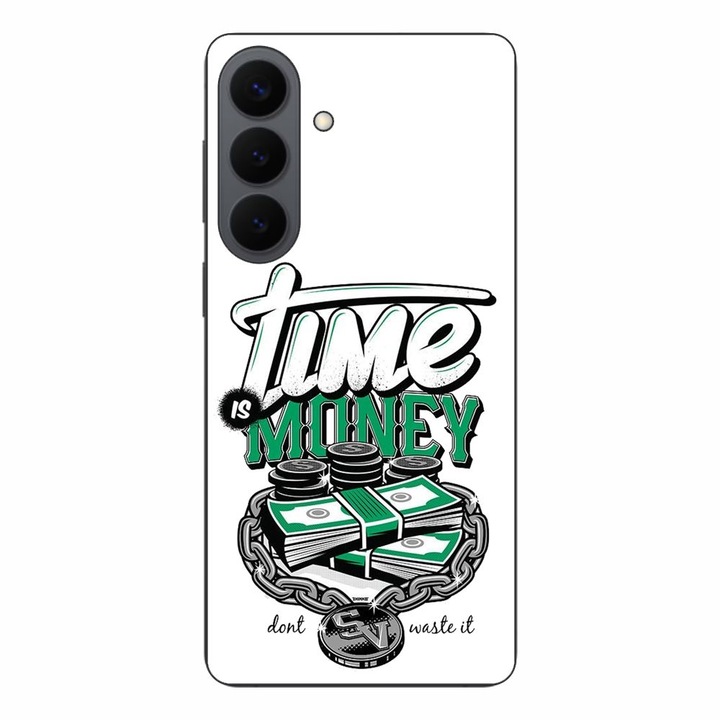 Husa compatibila cu Samsung Galaxy S26 Plus Silicon Gel Tpu Model Mesaj Time Is Money