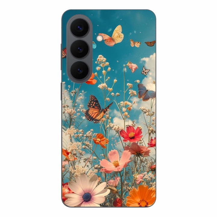 Husa compatibila cu Samsung Galaxy S26 Silicon Gel Tpu Model Flori si Fluturi